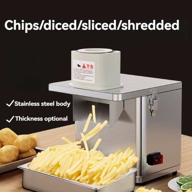 Commercial machine, fully automatic wave shaped french fry slicer, electric multifunctional slicer