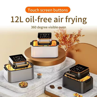 Air electric fryer, household microwave oven, new visual multifunctional intelligent oven all-in-one machine