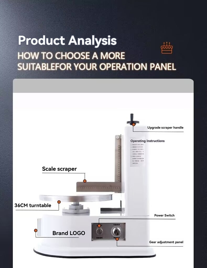 Home Small Fully Automatic Cream Smearing Machine Cake Shop Flat Mold Baking