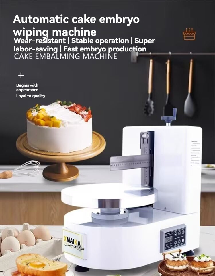 Home Small Fully Automatic Cream Smearing Machine Cake Shop Flat Mold Baking