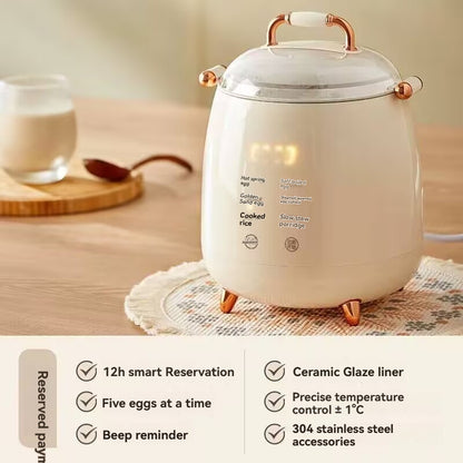 Small household egg cooking device reservation multifunctional breakfast machine with soft boiled eggs insulation