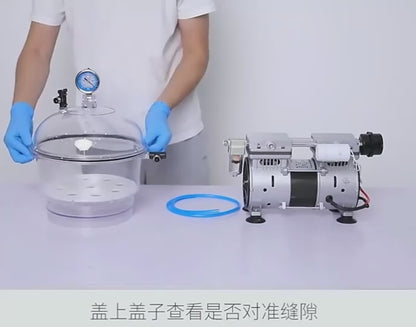 New 150MM Polycarbonate Plastic Vacuum Dryer Laboratory Dryer Transparent Vacuum Drying Kettle Double Valve With Pressure Gauge