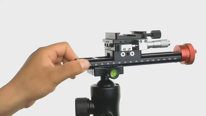Precision Stacked Photography Slide Micrometer Head Micro Trimming Guide180MM Macro Focusing Rail Slider
