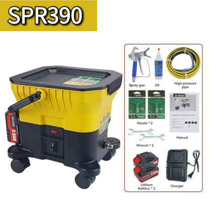 Lithium ion Wheel Spray Machine for Home Decoration Latex Paint Wood Paint Non Pneumatic Tank Spray Paint Machine