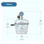 New 150MM Polycarbonate Plastic Vacuum Dryer Laboratory Dryer Transparent Vacuum Drying Kettle Double Valve With Pressure Gauge